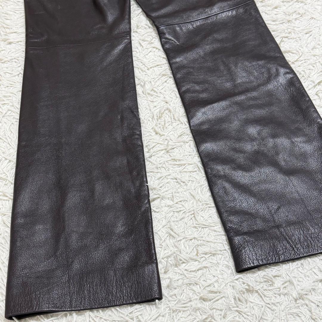 希少✨鹿革 ラルフローレン 11 L ディアスキン レザーパンツ ブラウン