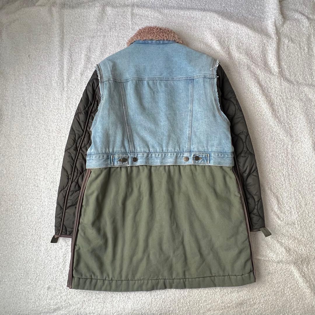 【美品】DIESEL 2wayキルティング切替デニムジャケットボア ユニセックス