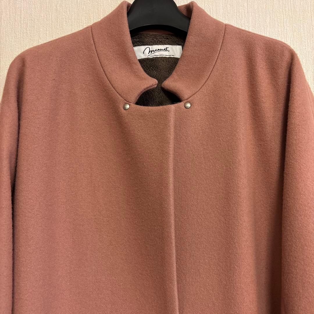 超美品　マンサール　コクーンウールコート　ピンクベージュ　ヤマダヤ