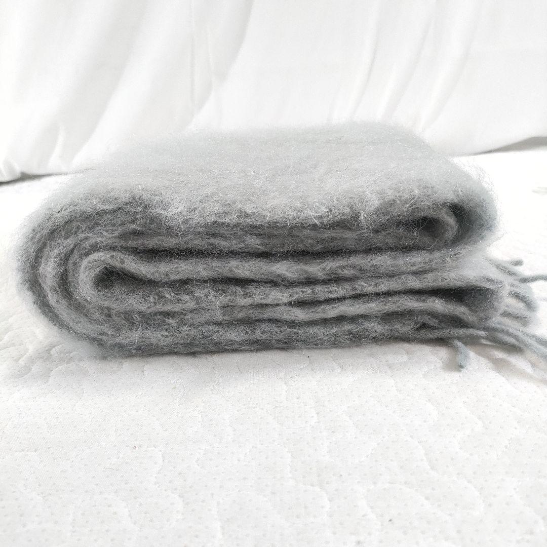 美品✨LOEWE　モヘヤ×ウール　マフラー　2色セット　フカフカ　グレー　黒