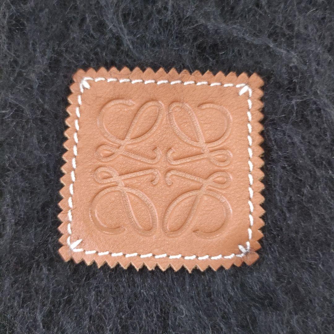 美品✨LOEWE　モヘヤ×ウール　マフラー　2色セット　フカフカ　グレー　黒