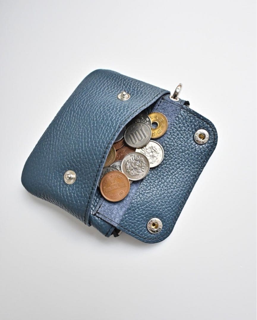 小物 LOMEI Zipper Compact Wallet Black