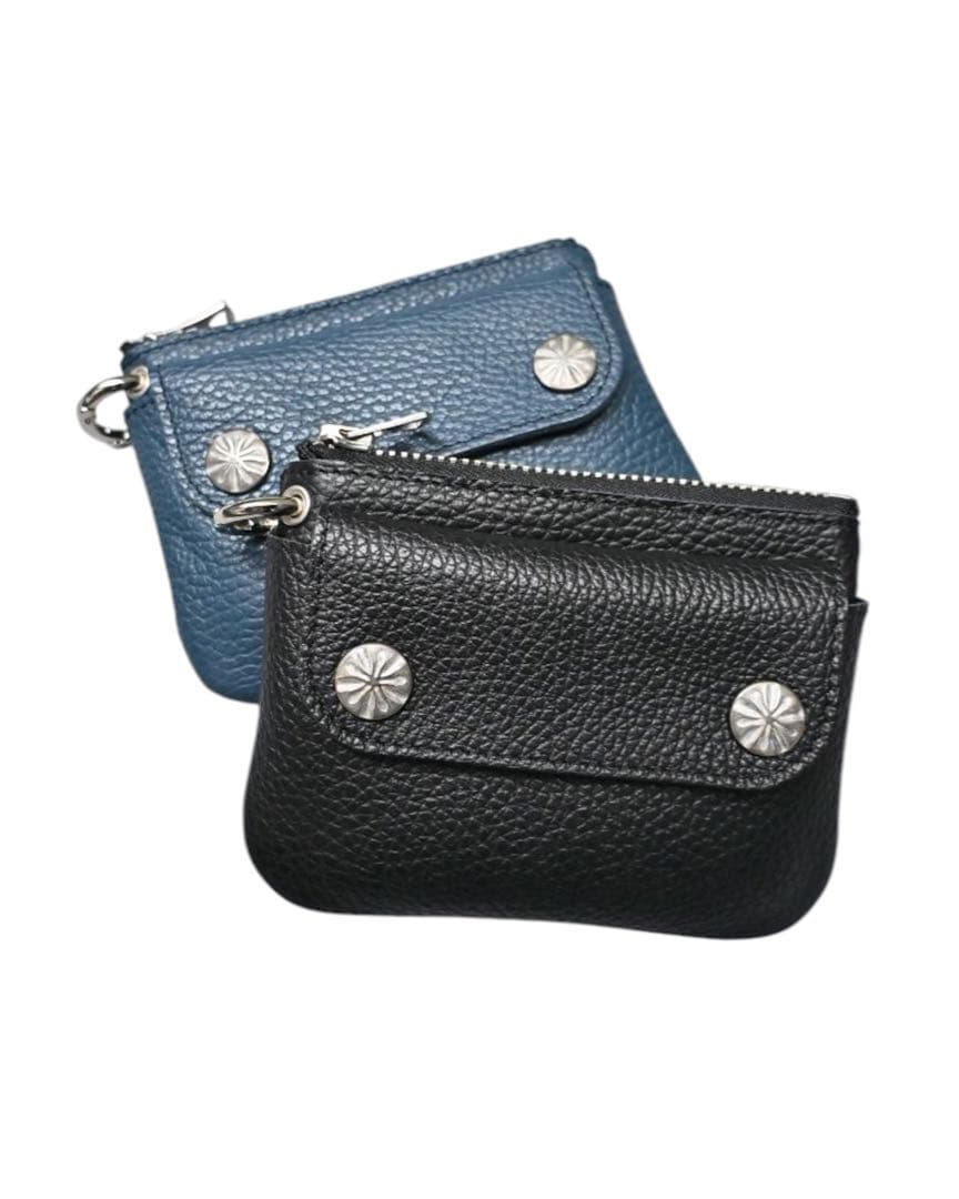 小物 LOMEI Zipper Compact Wallet Black