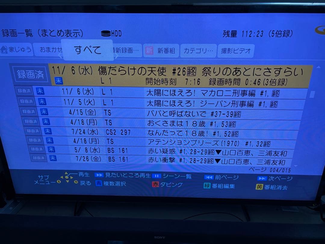 【完動品】DMR-BRX2020 2TB パナソニック 全自動DIGAレコーダー