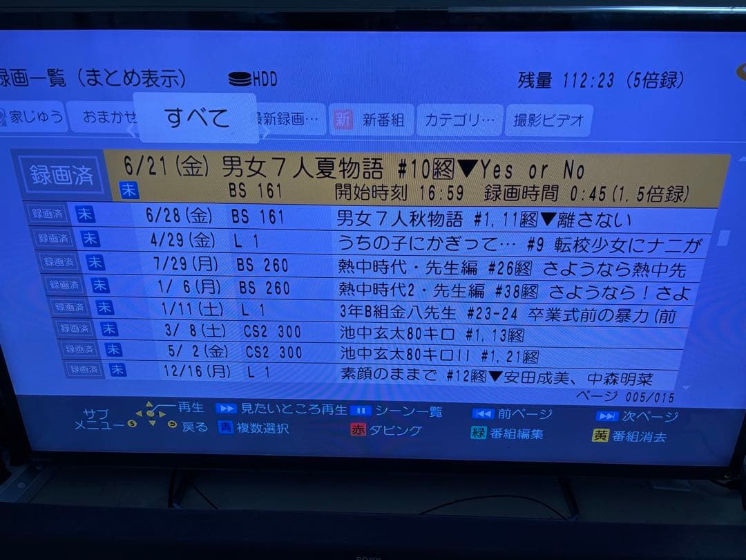 【完動品】DMR-BRX2020 2TB パナソニック 全自動DIGAレコーダー