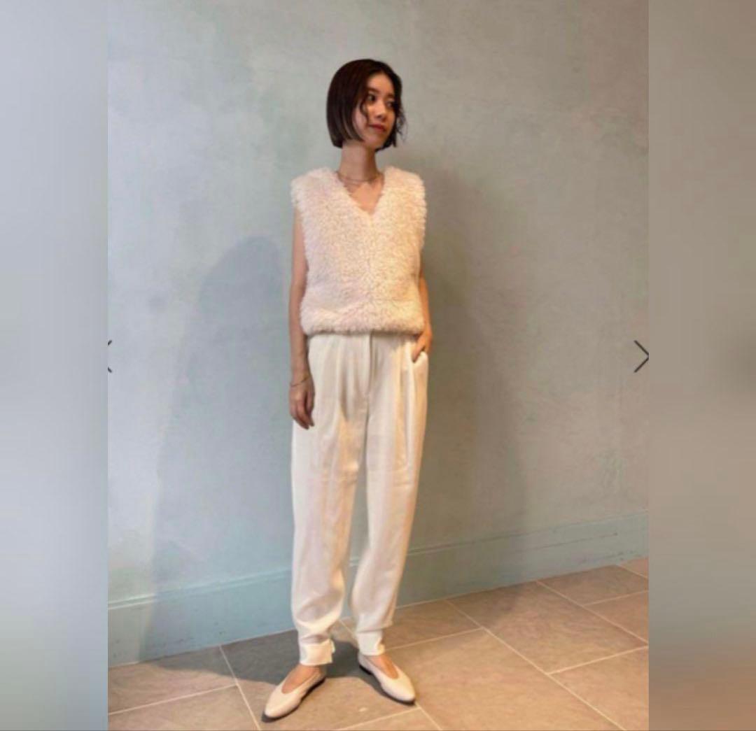 tomorrowland Ballsey プードルファーVネックベスト　美品