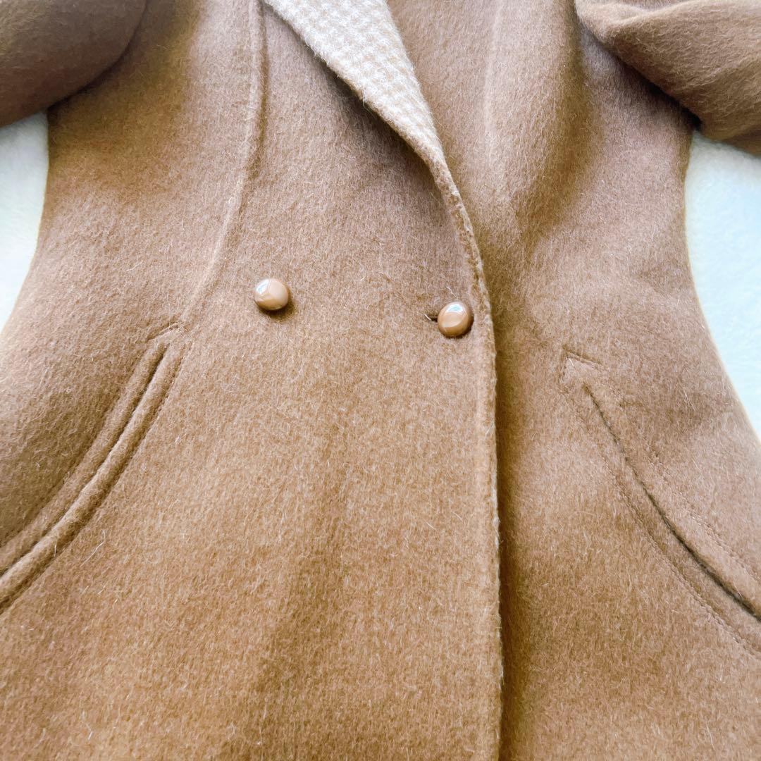 PIACENZA ピアチェンツァアルパカ　 Ａライン　ロングコート キャメル色