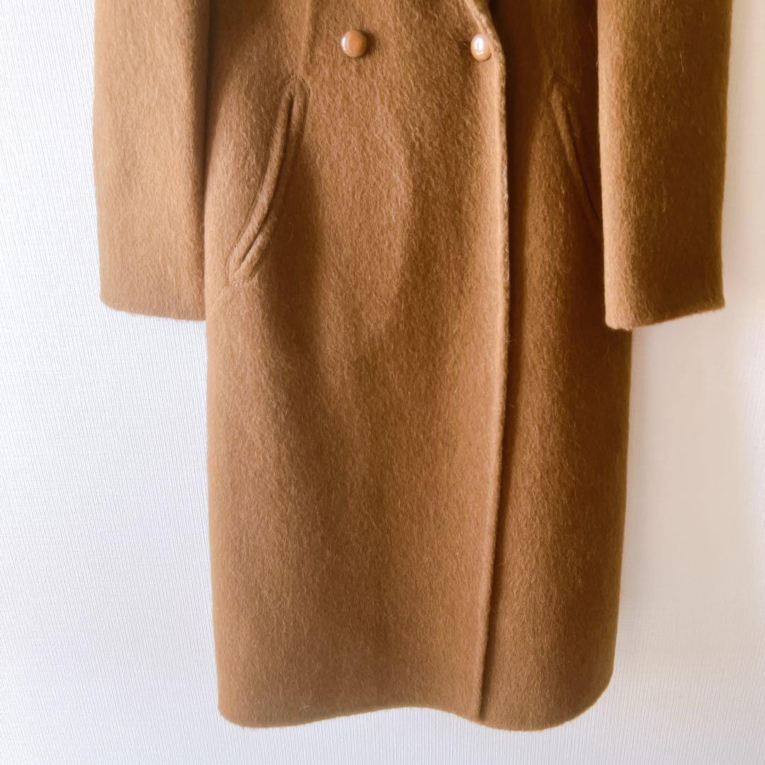 PIACENZA ピアチェンツァアルパカ　 Ａライン　ロングコート キャメル色