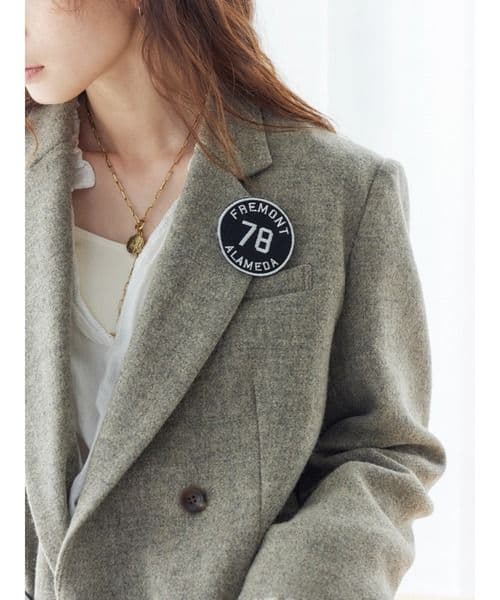 今季Ungrid　ワッペンデザインルーズ起毛ジャケット