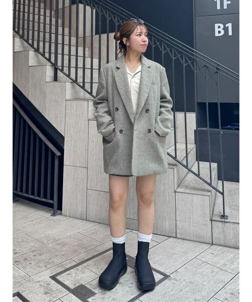 今季Ungrid　ワッペンデザインルーズ起毛ジャケット