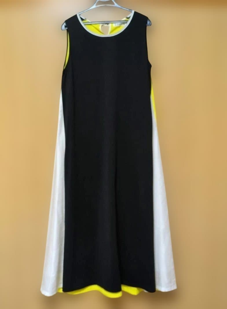 n*♪様 COOMB バイカラー ノースリーブワンピース 高嶋ちさ子さん着用して