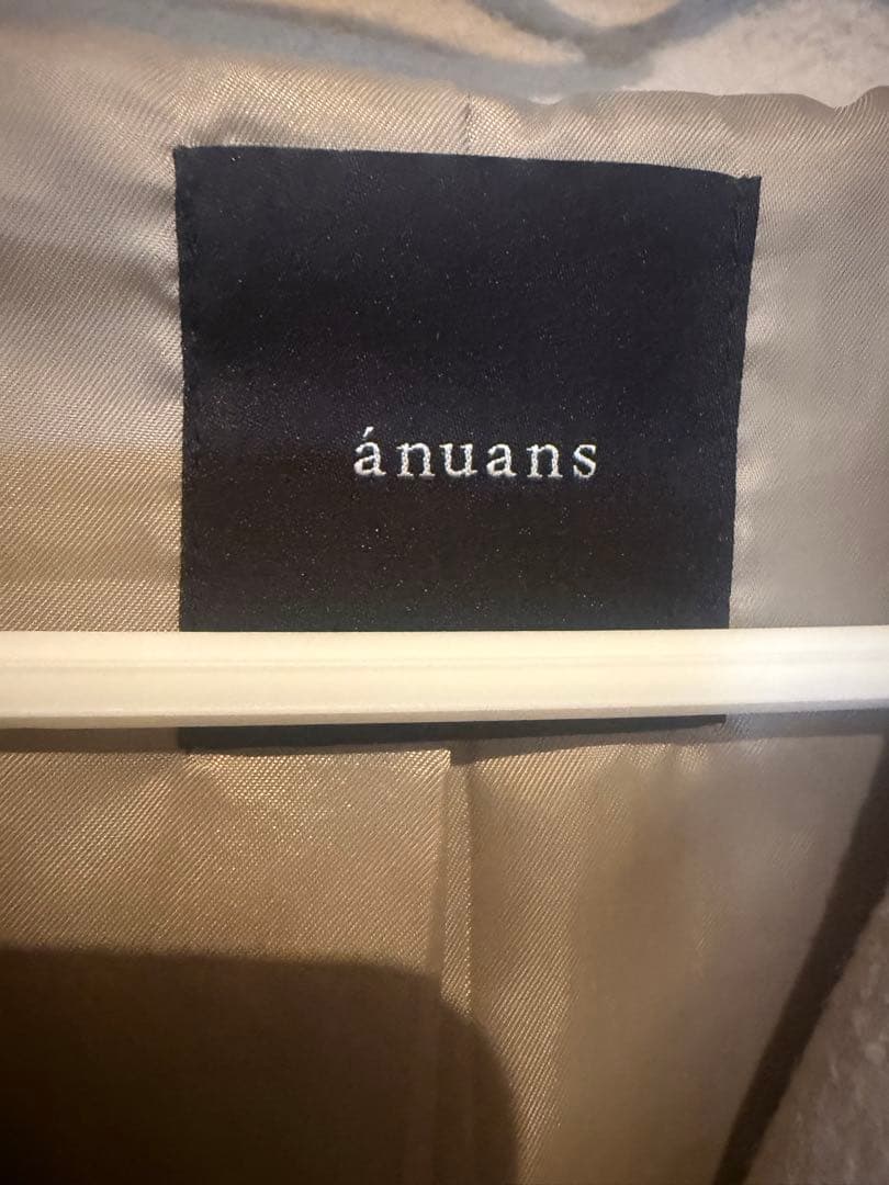 アニュアンスウールロングトレンチコート　anuans