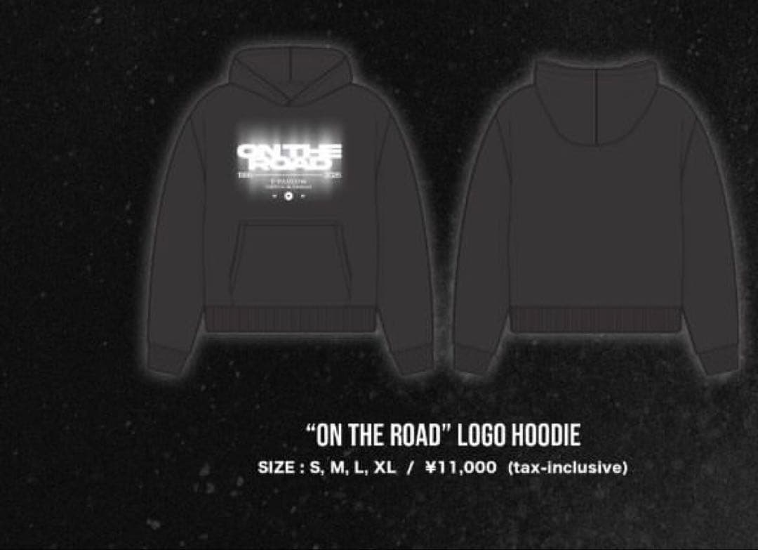 T-Pablow ON THE ROAD logo hoodie パーカー