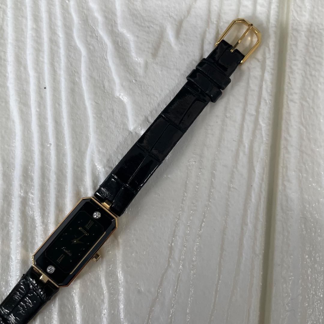 ✨稼働品・希少✨SEIKO エクセリーヌ 2E20 ブラック ダイヤ