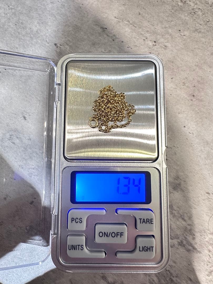 18金　ロールチェーンネックレス 1.34g