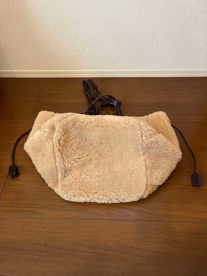 希少genten リバーシブル ムートン トートバッグ 肩掛け 2way