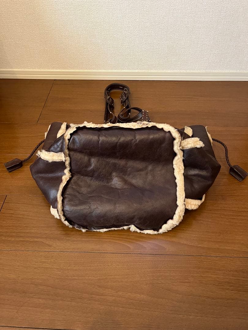 希少genten リバーシブル ムートン トートバッグ 肩掛け 2way