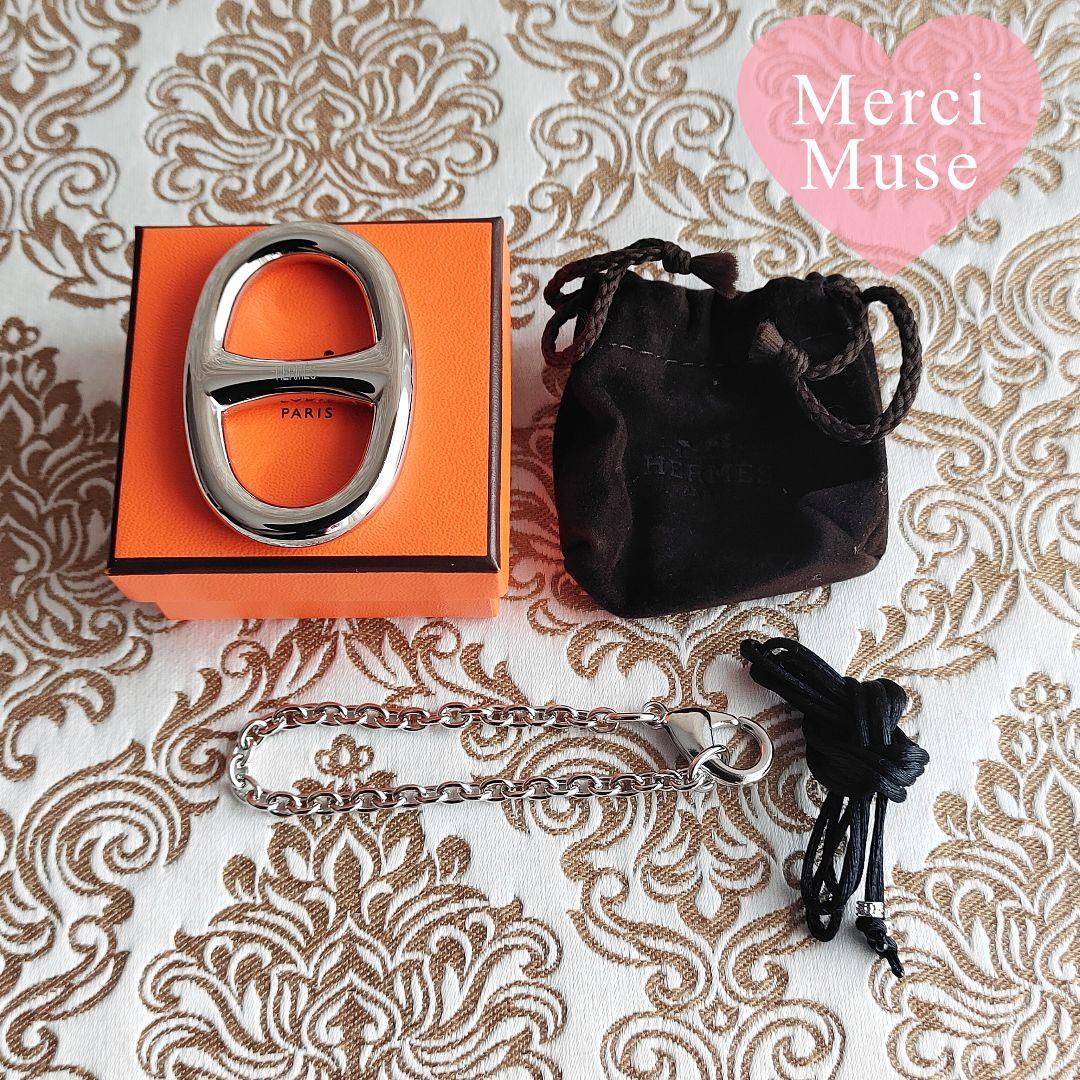 ❤コードなどプレゼント❤スカーフリング シェーヌダンクル大 シルバーエルメス