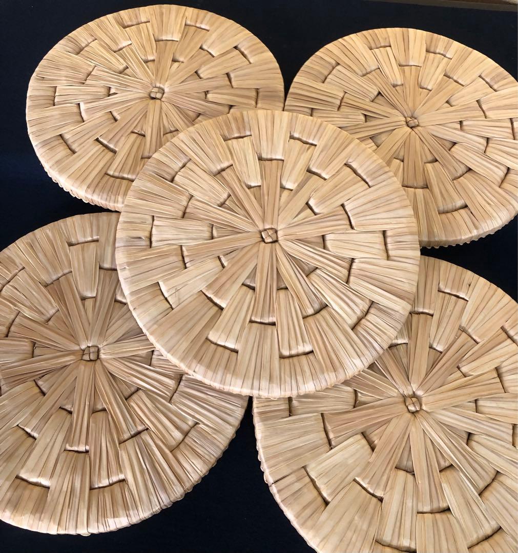 割引❗️《R》茶道具 露地円座5枚 座布団 円座 茶事 露地道具 260202く3