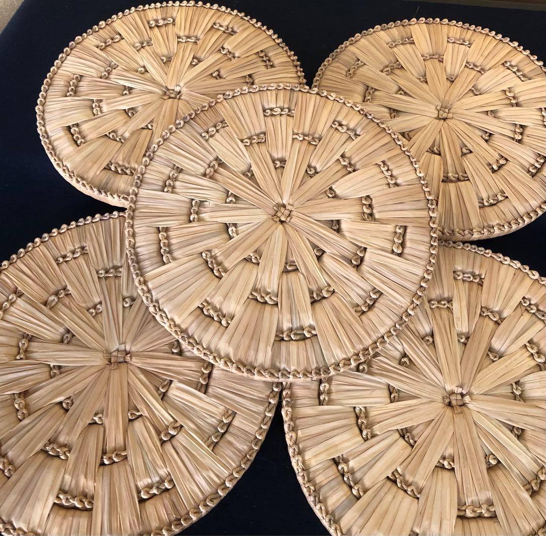 割引❗️《R》茶道具 露地円座5枚 座布団 円座 茶事 露地道具 260202く3