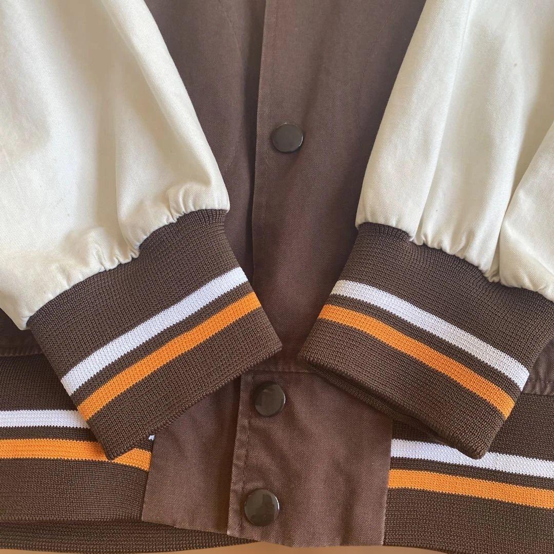 Supreme スタジャン Lサイズ ブラウン/ホワイト