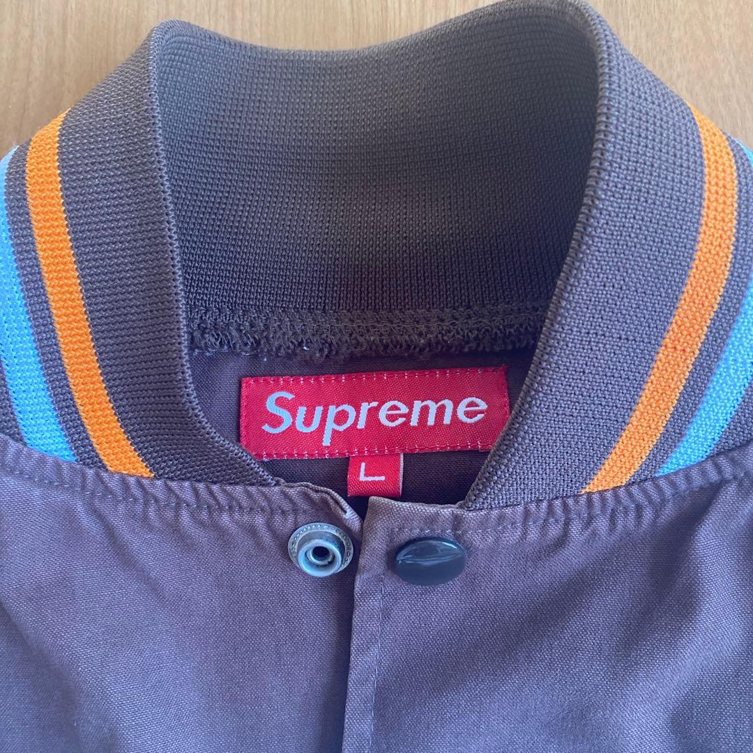 Supreme スタジャン Lサイズ ブラウン/ホワイト