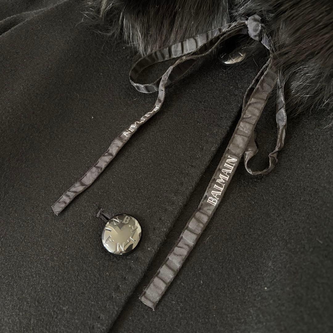 jasmine726シルク ピュアカシミヤBALMAIN ファー コート