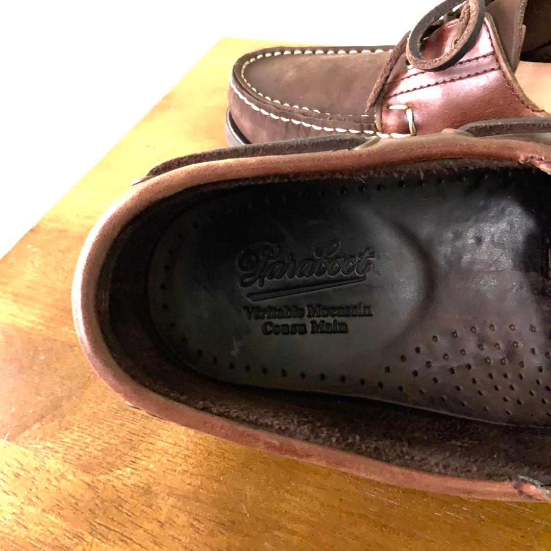 ParabootバラブーツBarthバース デッキシューズ ヌバックレザーコンビ