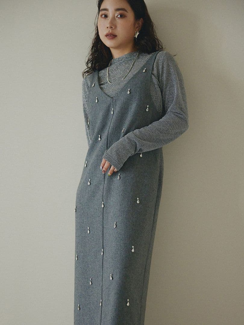 ワンピース smileAmeri UND ELSA BIJOU WOOL DRESS