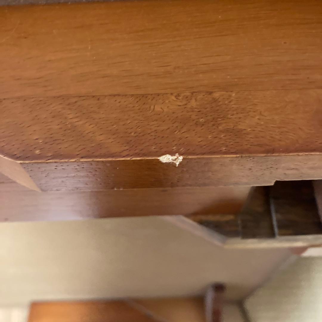 木製ブラウン長方形座卓　折り畳み