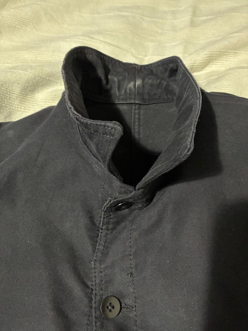 フレンチ フランス 50s〜ブラックモールスキンジャケット サイズ52表記