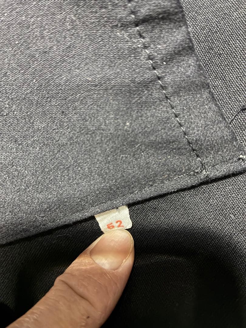 フレンチ フランス 50s〜ブラックモールスキンジャケット サイズ52表記