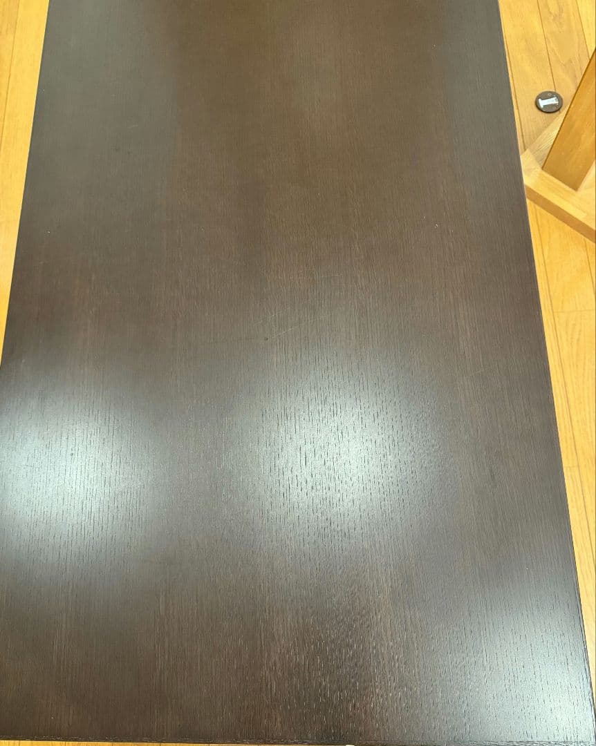 モダン ダークブラウン 木製センターテーブル 引き出し付き