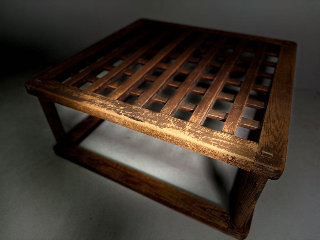 T31 古民具 アンティーク やぐらこたつ ビンテージ家具 木製格子造