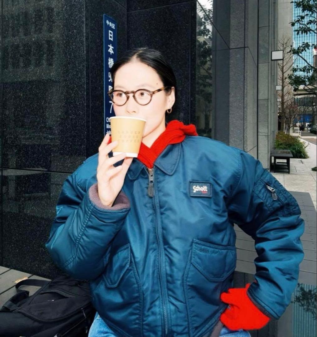 Schott CWU-Rジャケット　MA-1フライトジャケット　ブラックM 短丈