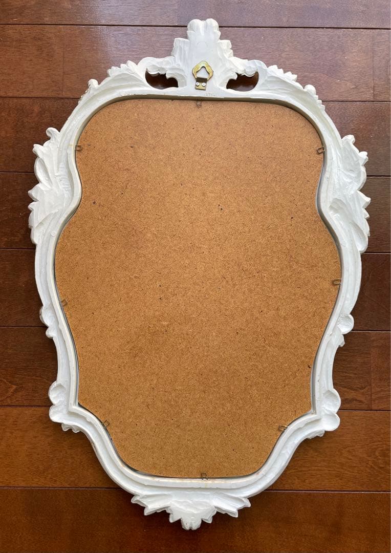 アンティーク調ミラー（ホワイト×ゴールド）