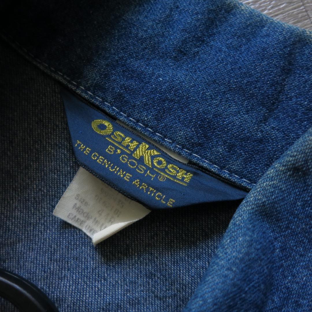 44 Oshkosh B'GOSH USA製 デニム カバーオール ジャケット
