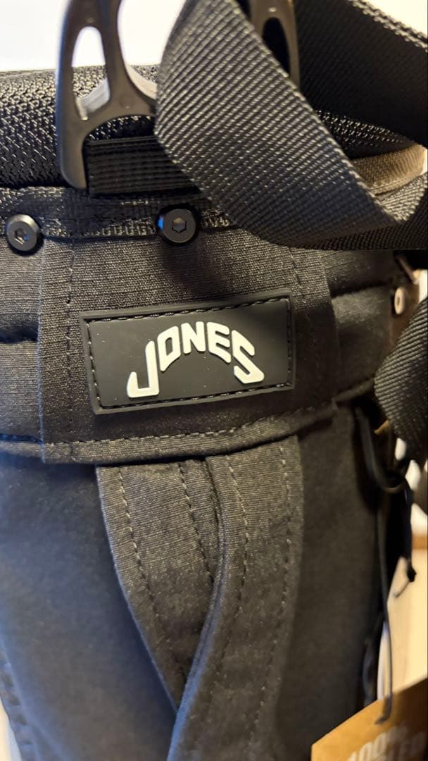 JONESのロゴ刺繍付キャディバッグ　グレー　レア