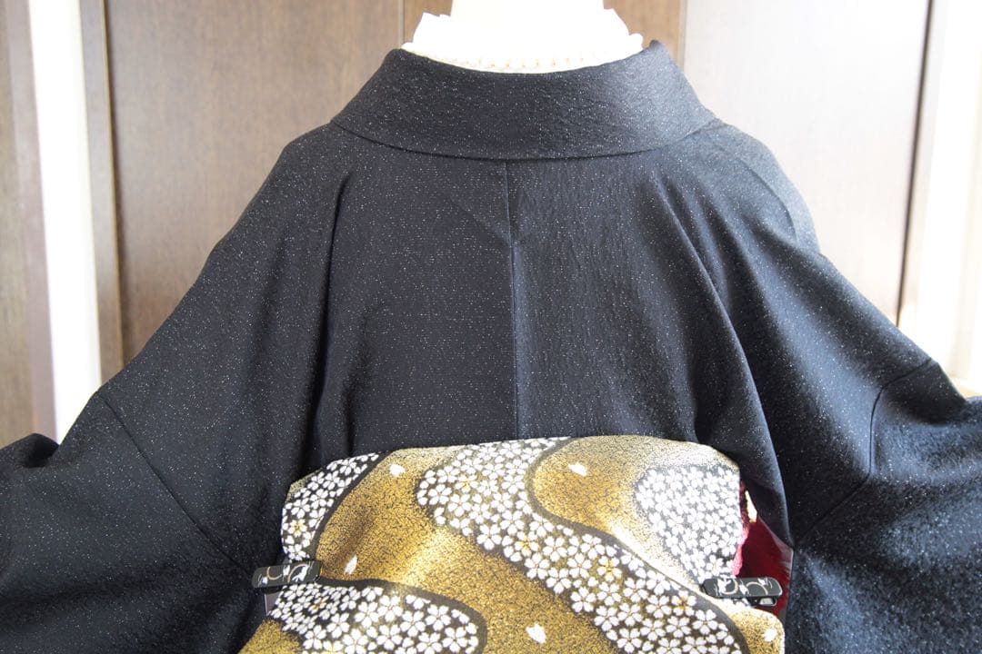 振袖フルセット 美品　黒と赤 モダン クール