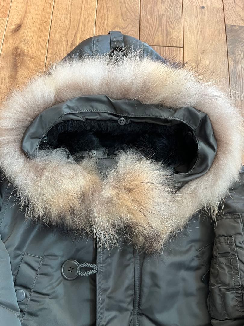 【リアルファー】アルファ　N-3B レプリカグレー　Sサイズ