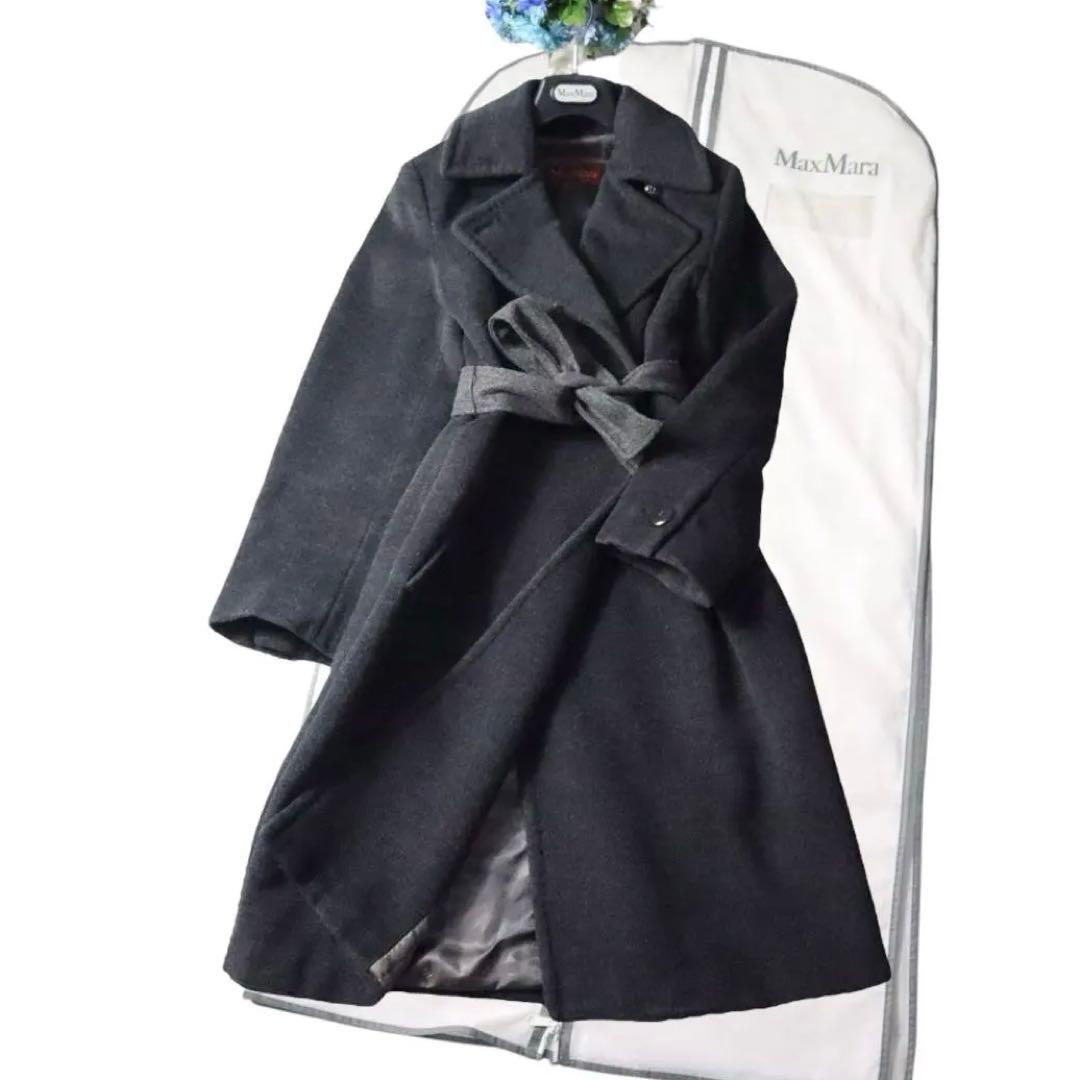 MaxMara マックスマーラ　セレブ御用達♪ベルテッドコート　マニュエラ型