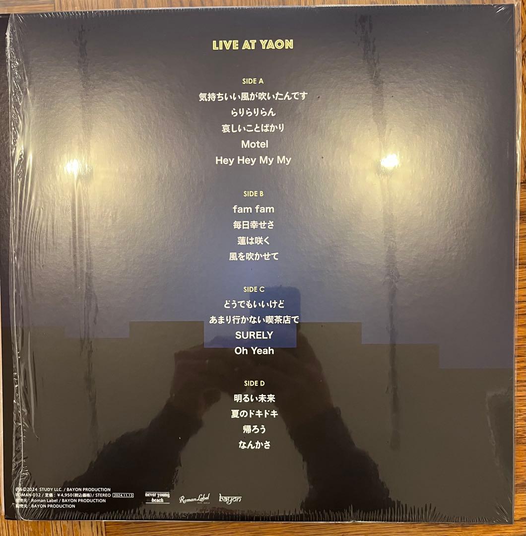 never young beach LIVE AT YAON アナログ　美品