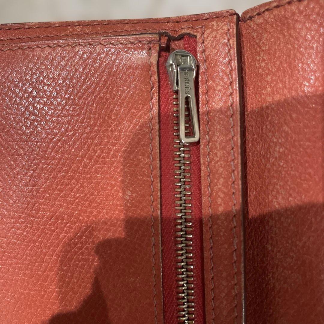 専用　　HERMES モデュール・ド・フランス 三つ折り長財布 レッド