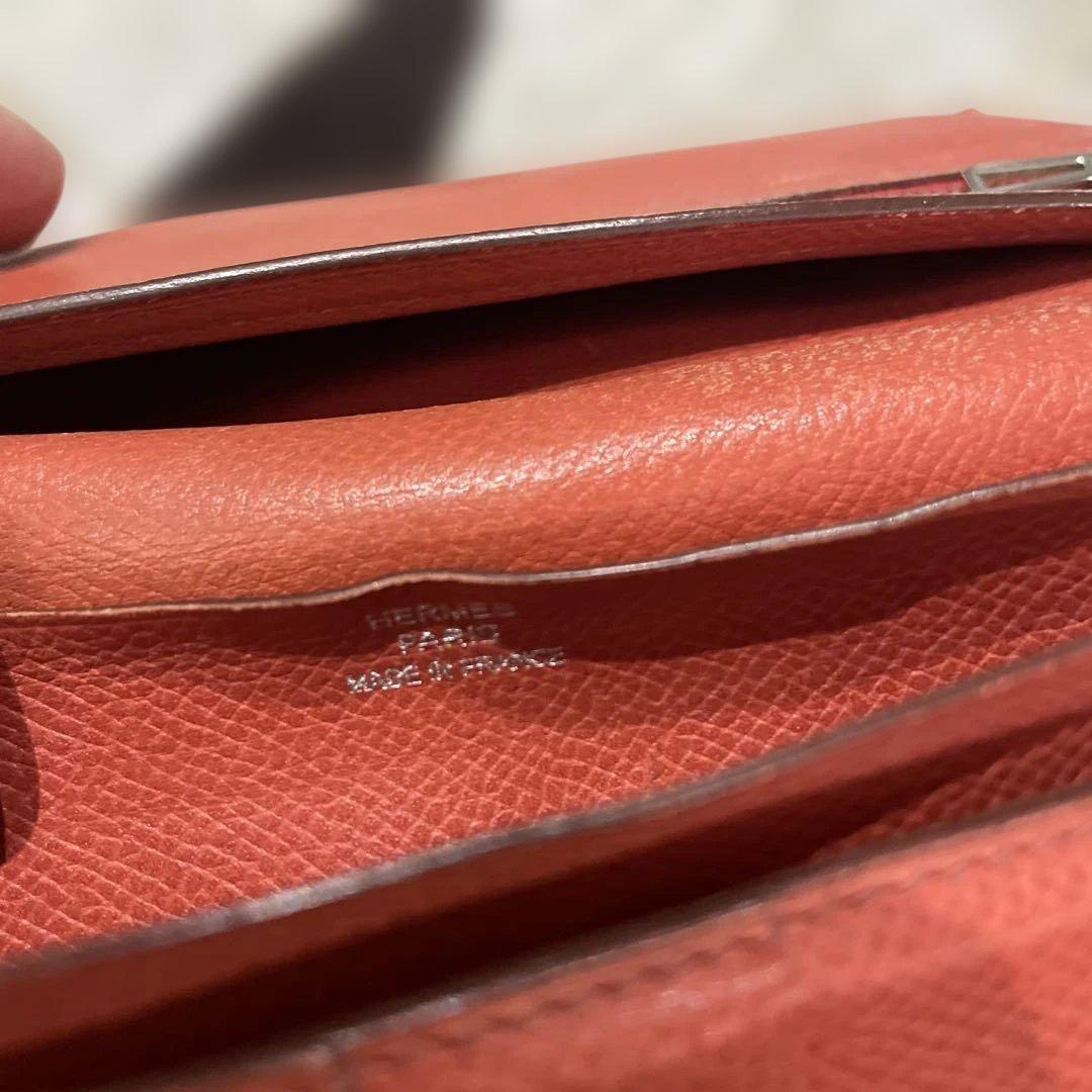 専用　　HERMES モデュール・ド・フランス 三つ折り長財布 レッド