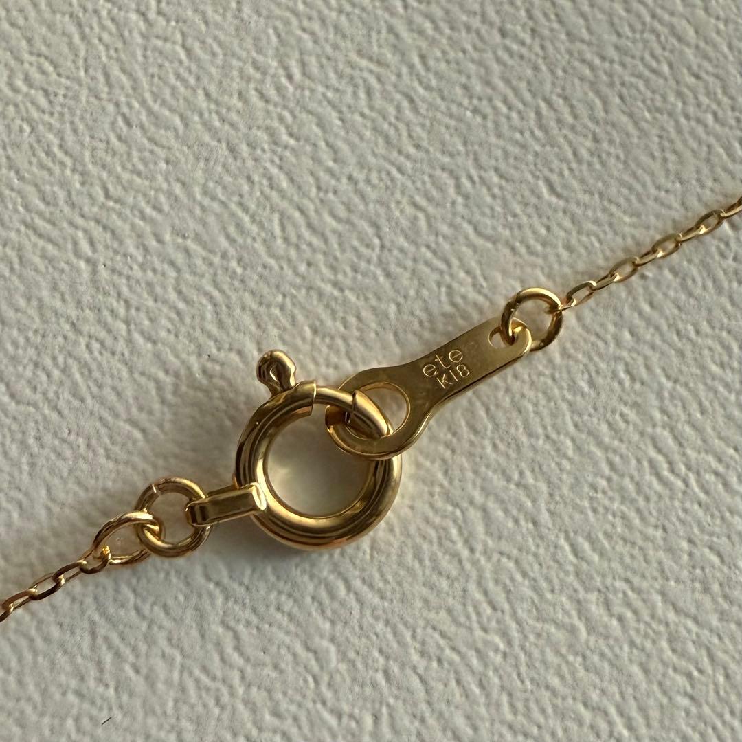 ete エテ レイヤード K18YG ダイヤモンド フローレット ネックレス