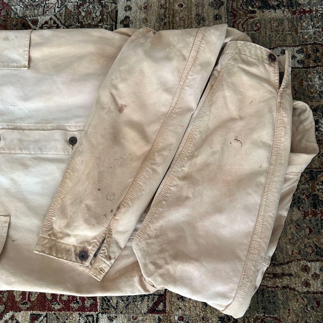 30's40's ダック　大戦カバーオール　懐中ポケット　ドーナツボタン