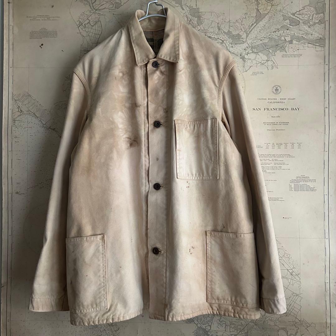 30's40's ダック　大戦カバーオール　懐中ポケット　ドーナツボタン