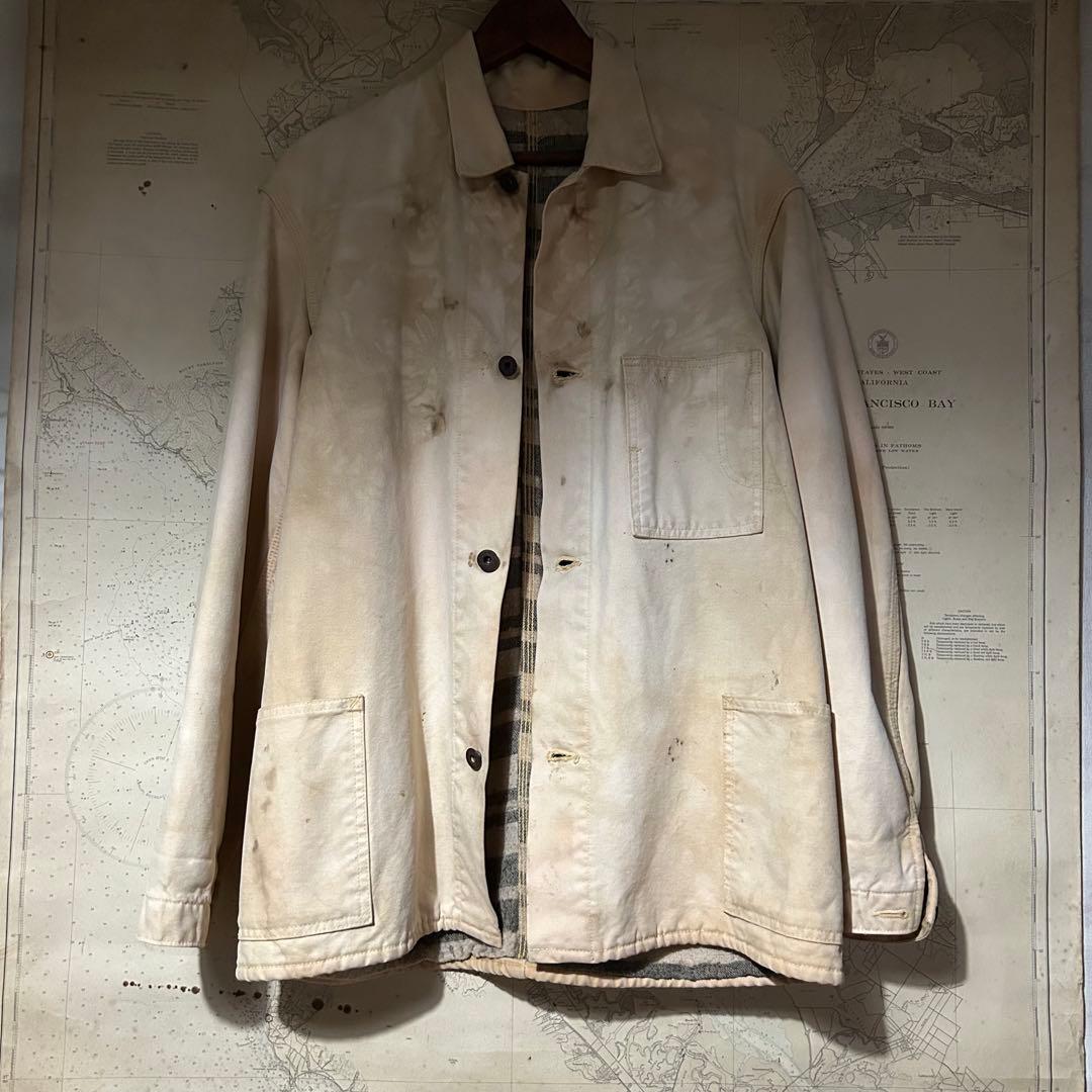 30's40's ダック　大戦カバーオール　懐中ポケット　ドーナツボタン