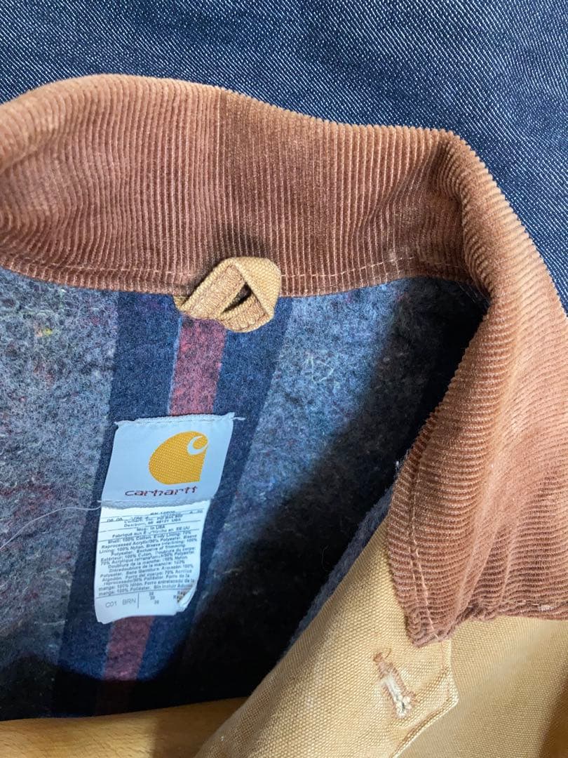 ワンウォッシュUSA製 38カーハート チョアコートミシガンコート