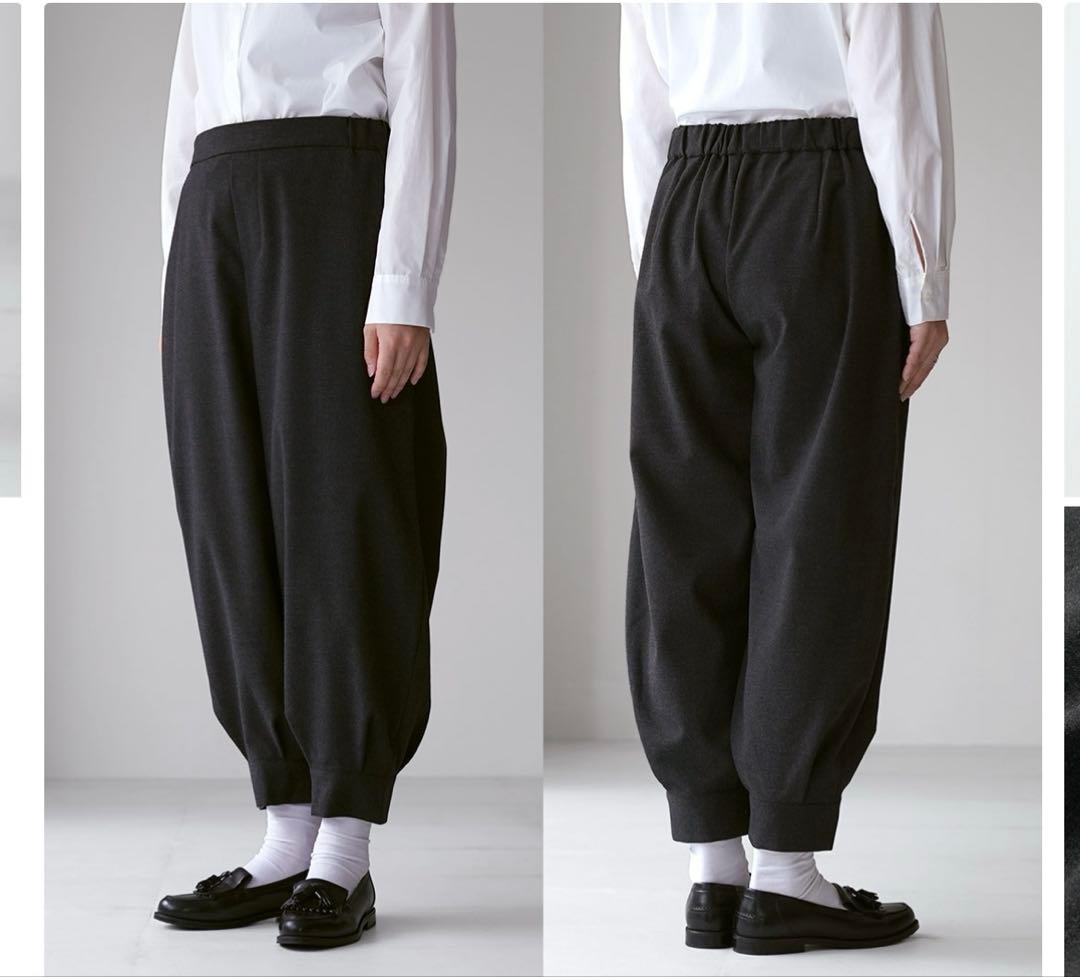 mizuiro ind（ミズイロインド） タック ヘムパンツ